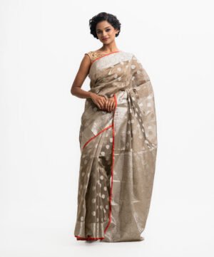 Gray Half-Silk Saree