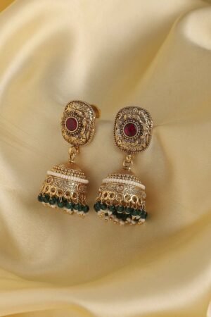 Red Alloy Jhumka