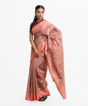 Mauve Half-Silk Saree