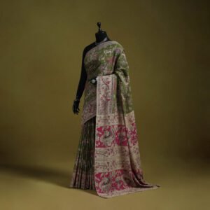 Green - Printed Cotton Nellore Kalamkari Saree 10