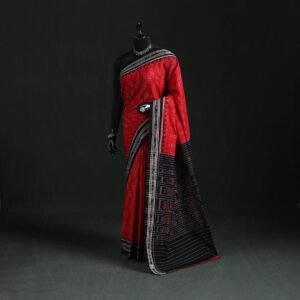 Red - Ikat Handloom Cotton Sambalpuri Saree 63