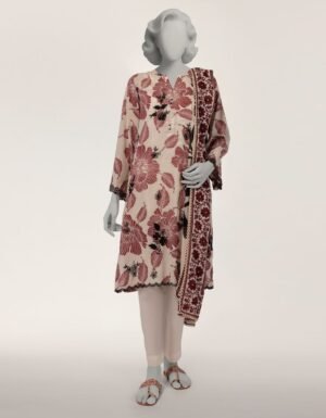 Off White Lawn Embroidered 2pc Stitched