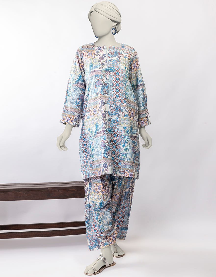 Multicolor Lawn Printed Kurta