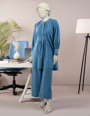 Blue Slub Dyed Co-Ord Set