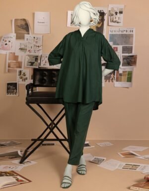 Green Slub Dyed Co-Ord Set