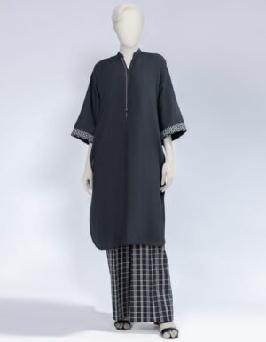 Black Dobby Dyed Co-Ord Set