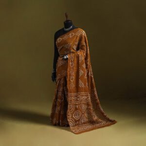 Kutch Tie-Dye Pure Cotton Bandhani Saree 05