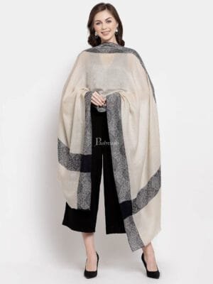 Fine Wool Reversible Stole Extra Soft Warm And Light