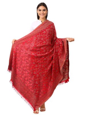 Womens Kaani Shawl Faux Pashmina Soft And Warm Scarlet Red