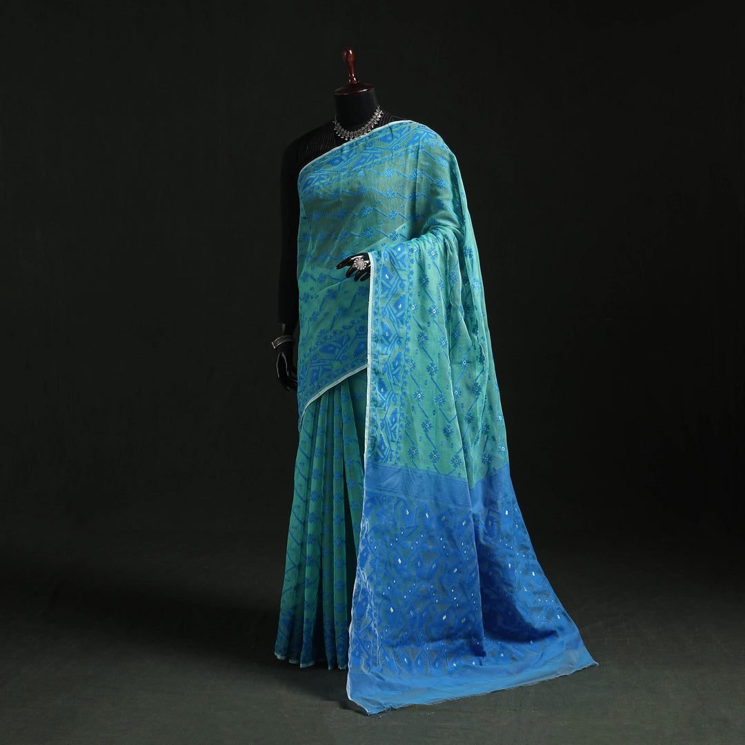 Silk Cotton Dhakai Jamdani Saree 23