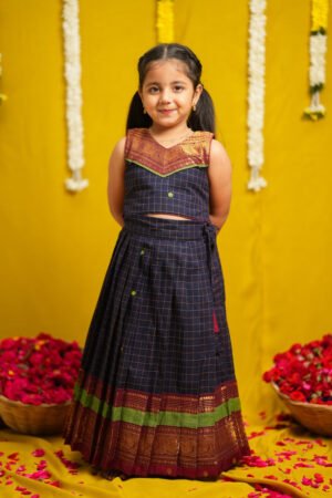 Sana Navy Blue Lehenga Mini