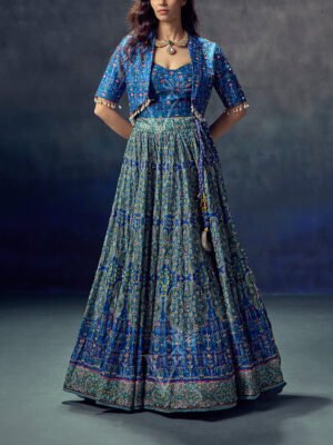 Blue Vasansi Silk Lehenga Set