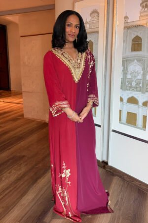 Red & Plum Moonlight Melody Kaftan