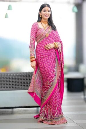 A Symphony Of Sequins: Neetu Bisht In Multicolor Crepe Elegance By Samyakk-Sr27850