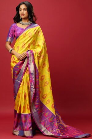Yellow And Purple Traditional Classic Sa...