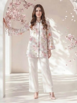 Lawn Slub Kurti- Embroidered (pret)