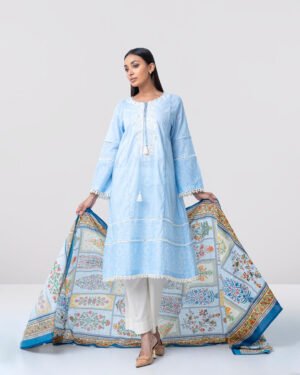 Smart Fit Embroidered Two-Piece Lawn