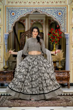 Black-White Leheng Choli