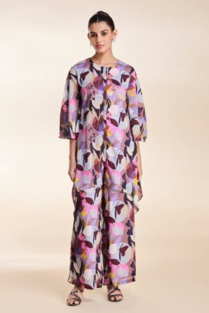 Wine Maroon Multi Coloured Printed Class...