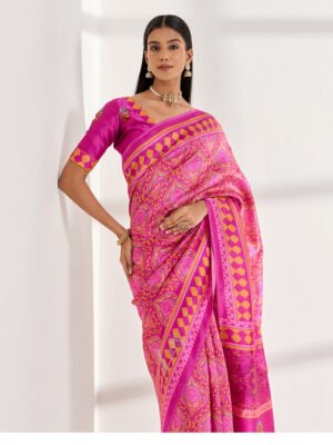 Raspberry Saree