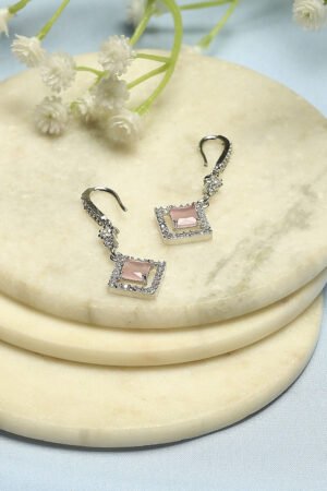 Light Pink Stone Earrings