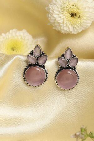 Light Pink Stone Earrings