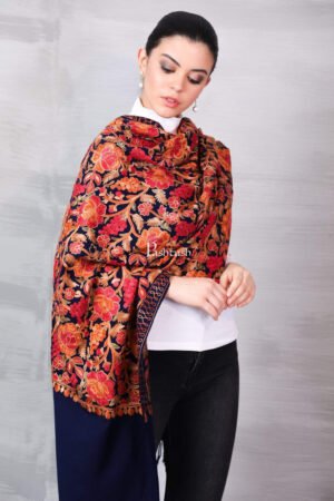 Womens Kashmiri Aari Embroidery Stole Soft And Warm