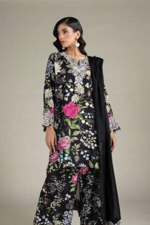 Embroidered Raw Silk
