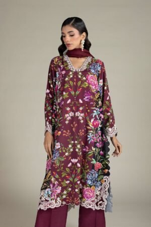 Embroidered Raw Silk