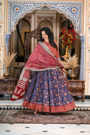Block Printed Lehenga Choli