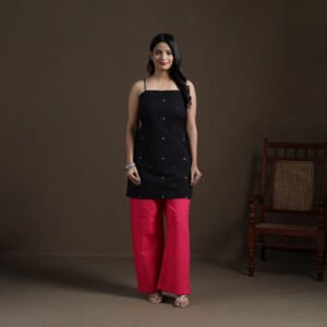 Cotton Short Jacquard Kurta For Women 05