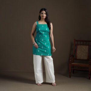 Cotton Short Jacquard Kurta For Women 08