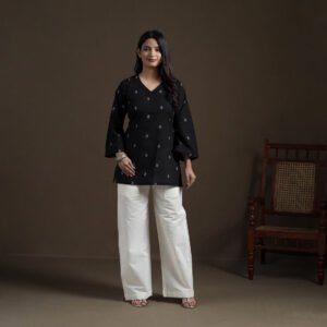 Cotton Short Jacquard Kurta For Women 12
