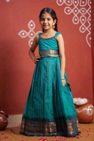 Madhuri Blue Lehenga Mini