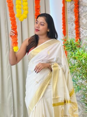 Traditional  Kerala Cotton Saree | Rlf193