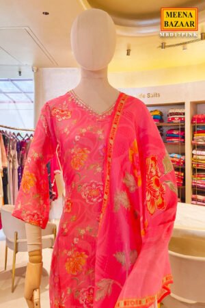Pink Gulnaar Festive Suit Set