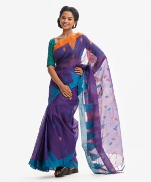 Purple Cotton Saree