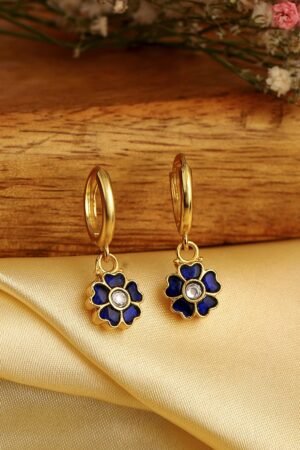 Navy Stone Earrings