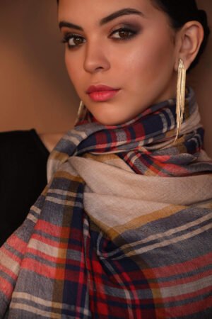 Womens Cashmere And Wool Reversible Scarf Sunkissed Hues