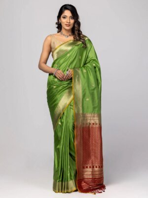 Green Mirpur Katan Saree