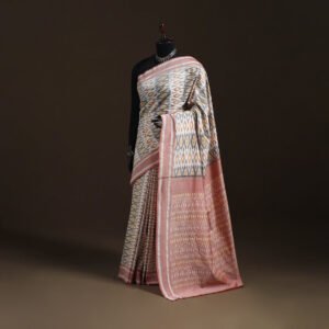 Multicolor – Pochampally Ikat Weave Mercerised Cotton Saree 01 by itokri, South Asian ethnic wear