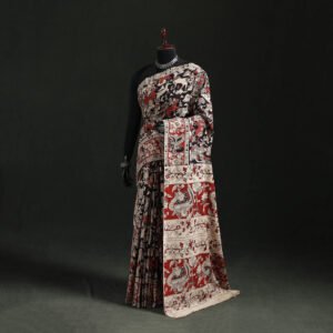 Kalamkari Printed Cotton Saree 37 by itokri, South Asian ethnic wear