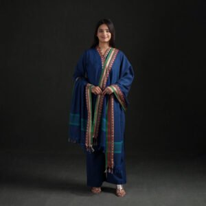 Blue - Dharwad Cotton Suit Set With Dupatta For Women 14