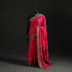 Dharwad Woven Thread Buti Mercerised Cotton Saree With Border 37