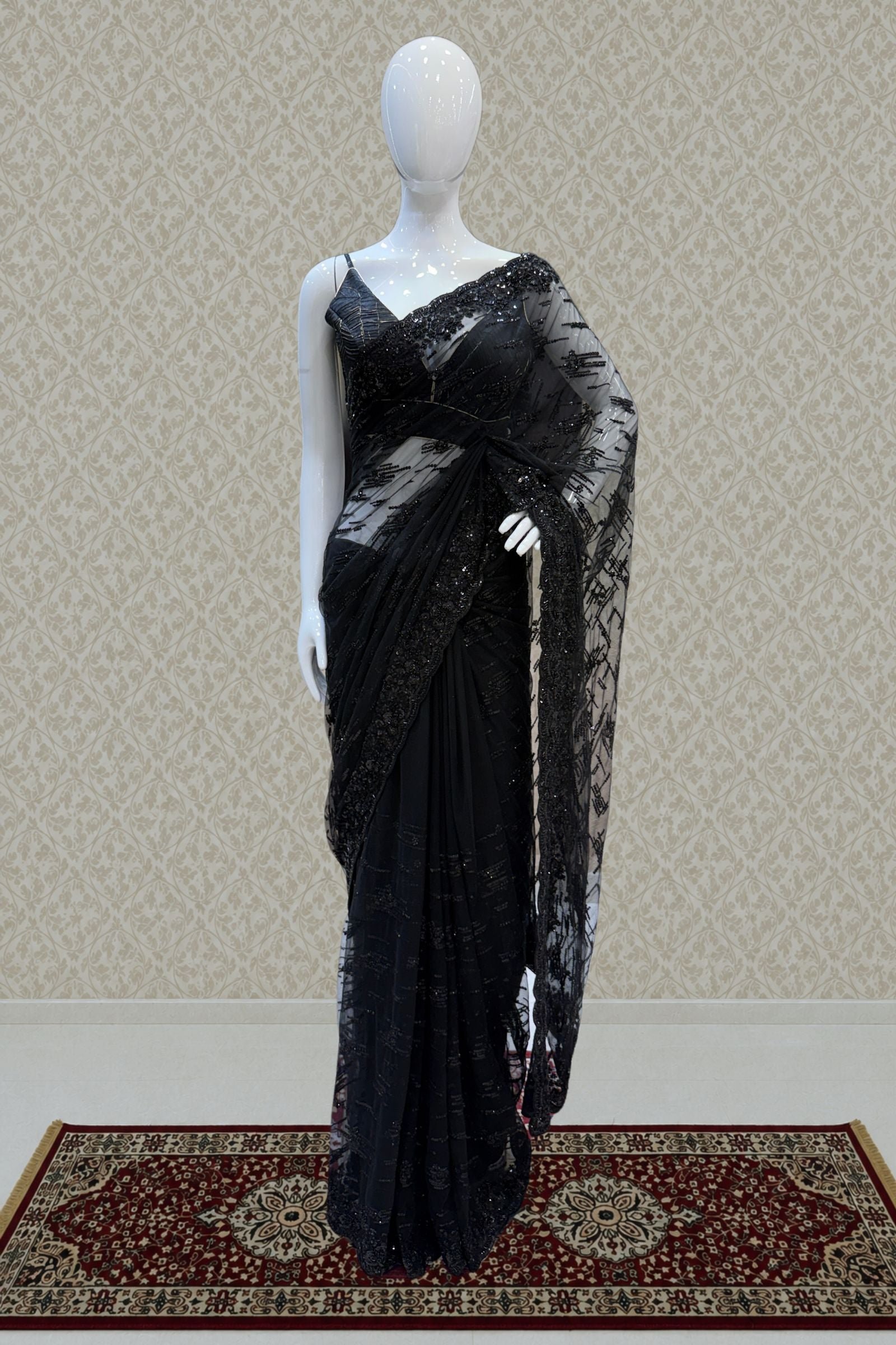 Premium Party Wear Net Saree With Heavy Embellished Border by Seasons Chennai, South Asian ethnic wear
