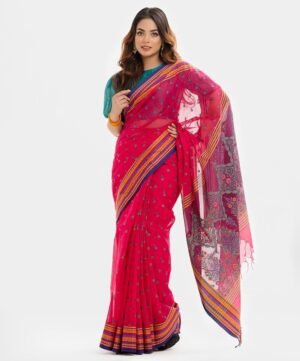Red Cotton Saree