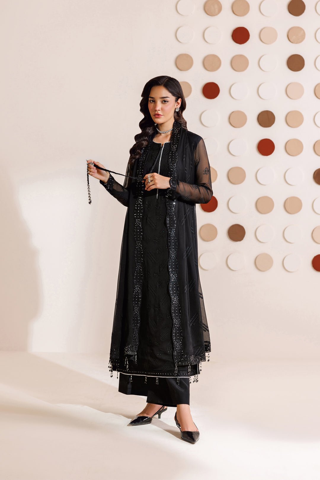 Charcoal Whisper by Farasha, South Asian ethnic wear