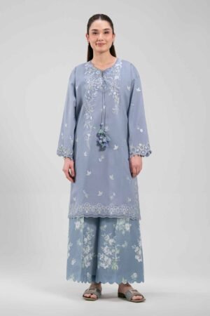 2 Piece - Digital Printed Embroidered Suit - 42601081