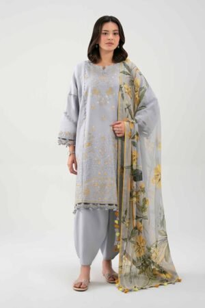 3 Piece - Digital Printed Embroidered Suit - 42601228