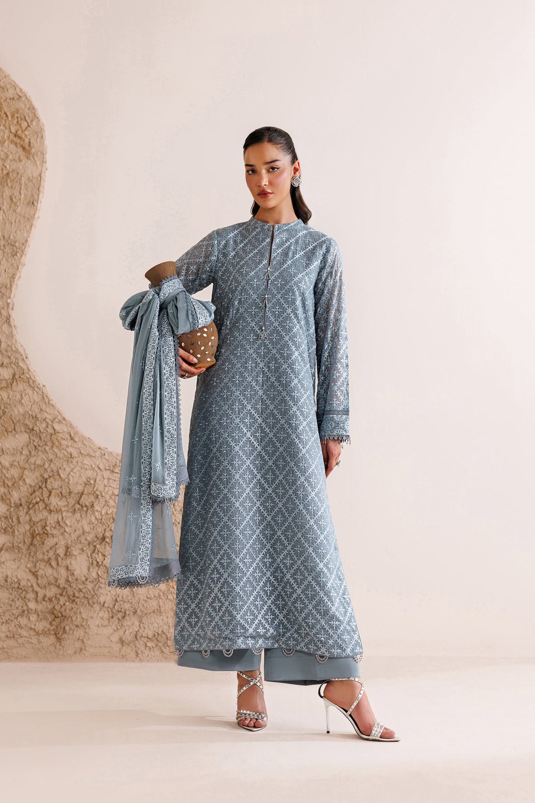 Pale Slate by Farasha, South Asian ethnic wear
